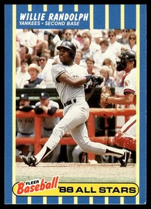 1988 Fleer Baseball All-Stars Willie Randolph New York Yankees #32 - Picture 1 of 2