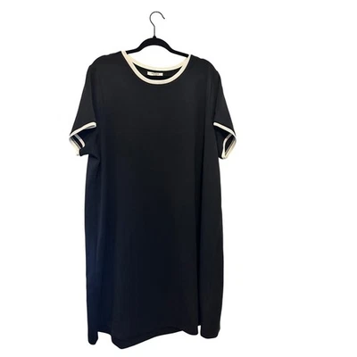 Cable & Gauge Studio черный платье белый отделки плюс размер 3 X короткий рукав новый с Ярлыками - Изображение 1 из 4