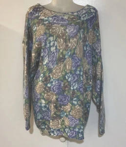 Vintage 80er Jahre weiche Seide Angora Schulterfrei Pullover mit Etikett M - Bild 1 von 5