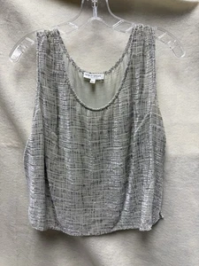 Giorgio Armani Le Collezioni Top Vintage Grigio Seta Velluto Burnout Tank Donna 12 - Foto 1 di 5