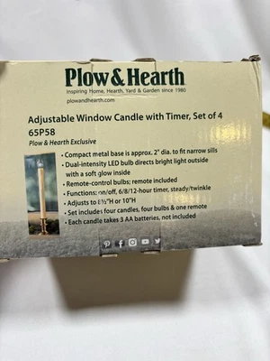 Vela Ventana Ajustable con Temporizador y Mando a Distancia, Juego de 4 - Latón Foto 1 de 4