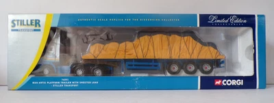 CORGI 76801 MAN ARTIC PLATFORM TRAILER SHEETED LOAD 'STILLER TRANSPORT' M.BOXED - Image 1 of 4