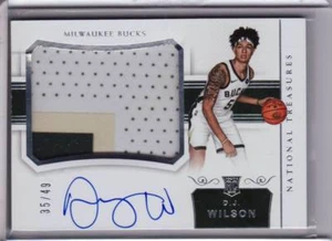 2017-18 National Treasures D.J. Wilson RPA Patch Auto 35/49 Bucks RC Rookie - Picture 1 of 1