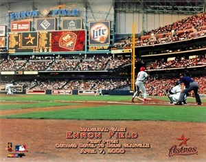 Primer lanzamiento de Enron Field - foto de los Astros de Houston 8x10 - Imagen 1 de 2