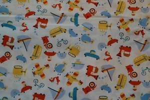 1 3/4 YDS white blue Oh Boy! quilting fabric David Walker for Free Spirit - Picture 1 of 4