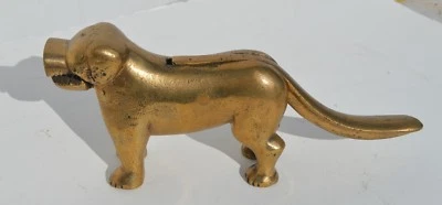 ORIGINAL ANTIQUE VICTORIAN ERA HEAVY BRONZE DOG NUT CRACKER MADE IN ENGLAND - Image 1 of 4