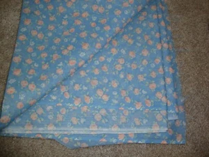 Blue & Pink Floral Print Woven Fabric - 1 7/8+ yards - Cotton/Polyester Blend - Picture 1 of 1