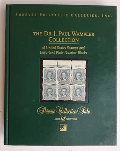 PHILATELIC STAMPS SHREVES AUCTION CATALOG Dr.PAUL WAMPLER COLLECTION 1998 - Picture 1 of 1
