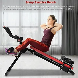 Abdominal Cruncher Sit-up Bench Workout Machine Trainer Body Shaper Exercise - Picture 1 of 10