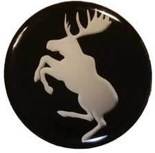 GENUINE Prancing Moose VOLVO 63mm Poly Gel Dome Wheel Center Cap Decal Set of 4