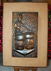 TRINIDAD VTG HIGH RELIEF COPPER REPOUSSE MOUNTED WALL ART DRUMMER BY KELLY #2