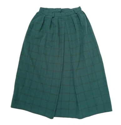 Maxi falda vintage verde juntada a cuadros polar 28 Foto 1 de 4