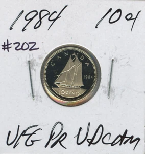 1984 Canada 10 Cents Ultra Finest DCAM Proof Qaulity Auction #202 - Picture 1 of 2