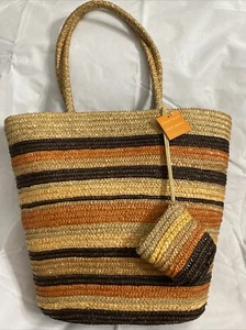 Bolso de Mano The Marketplace Sunset Naranjas Tejido de Paja con Bolsa Market Beach - Imagen 1 de 12
