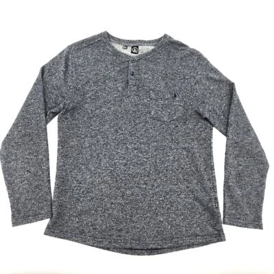 Volcom True To This Pocket Henley Shirt Top Mens Size Medium Skater Normcore - Image 1 of 4