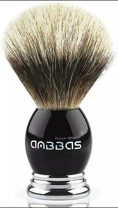 Anbbas Silvertip Dachs Rasierpinsel, schwarzer Harz & Legierung Design Griff für Männer - Bild 1 von 5