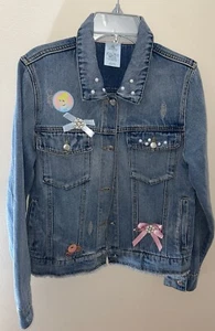 Disney Store Parks Cinderella princess Jean Denim Jacket Size 13 NWOT - Picture 1 of 3