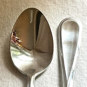 MIKASA BRAVO Pair Of 6.5" Teaspoons Stainless Glossy EUC - Picture 1 of 3