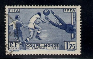 FRANKREICH SCOTT 349 FUSSBALLWELTMEISTERSCHAFT 1938 GEBRAUCHT - Bild 1 von 1