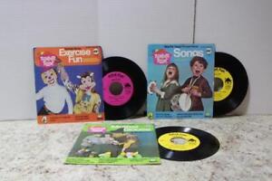 Vintage Romper Room Childrens TV Show 45 RPM 3 Record Lot **FAIR**
