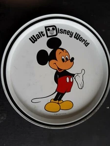 Vassoio Topolino Vintage anni 70 WDW Metallo 10,5" Disneyana Walt Disney Productions - Foto 1 di 12
