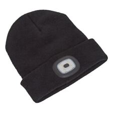 Sealey Beanie Hat with Rechargeable Spotlight 4 SMD LED LED185