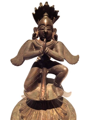 Rare Indian bronze figure of Garuda in Anjali Mudra 18-19th c - Image 1 of 4