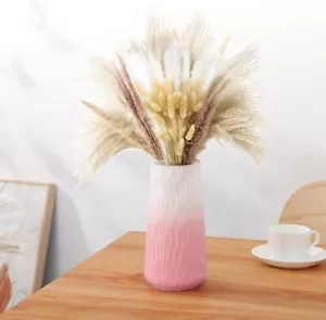 Vase - Pink Ceramic Home Decor Vase, 8 inch Large Vase for Modern Centerpieces - Picture 1 of 8