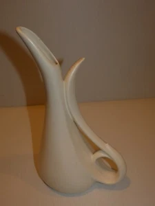 Vintage Kunstkeramik großer Krug Vase, weiß, gemarkt, MÄNGEL - Bild 1 von 8