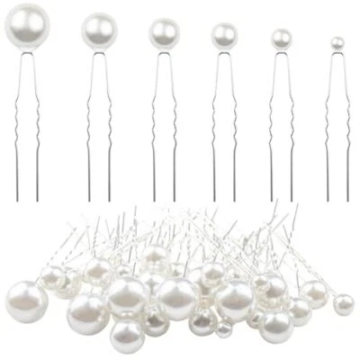 ELANE 36 Pcs Pearl Hair Pins and Bridal Accessories with Pearl Bobby Pins for  - Image 1 of 4