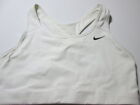 Nike Sport Bra Size L White Wireless Unlined Racerback Pullover Athleticwear