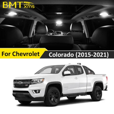 15x White LED Interior Light Package For 2015 -2021 Chevrolet Colorado + Tool - Image 1 of 4