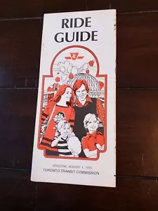 TORONTO (CANADA) TRANSIT COMMISSION - RIDE GUIDE - 8/1/1976 - Picture 1 of 6