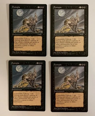 Magic the Gathering: Alliances (1996): Dystopia x 4, NM condition/never played - Image 1 of 4