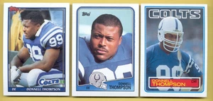 1983-1991 Topps DONNELL THOMPSON Indianapolis Colts Lions 3-Card Lot Rookie - Picture 1 of 1