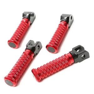 M-Grip Red Front Rear Foot Pegs For YZF R1M R1S 15 16 17 18 19 - Picture 1 of 5