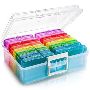 4" x 6" Photo Cases and Clear Craft Keeper, 16 Inner Cases Plastic Storage Co... - Picture 1 of 9