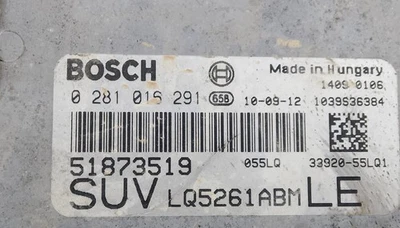 CENTRALINA MOTORE PER FIAT Sedici 2° Serie 0281016291 diesel 2000 (09>) - Immagine 1 di 4