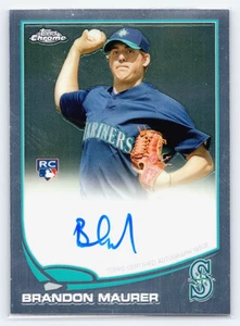 2013 Topps Chrome Baseball Brandon Maurer #102 Mariners ROOKIE AUTO AUTOGRAPH - Picture 1 of 2