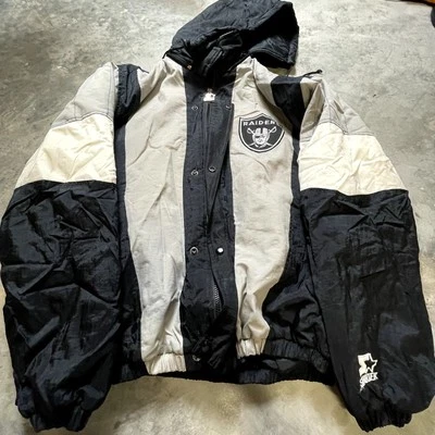 Chaqueta acolchada vintage de Los Vegas Oakland Raiders NFL XL Foto 1 de 4