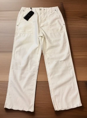 NWT Rag & Bone Womens 29 Super High Rise Pants Light Distress Fray Hem MSRP $250 - Image 1 of 4