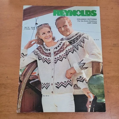 Vtg Rare Reynolds Icelandic Knitting Patterns 1970s Bk Vol. 72 - image 1 of 3