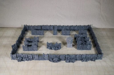 Tabletop Terrain Wood Log Fence Pumpkin Scatter Dnd RPG wargame skirmish 32mm - Image 1 of 2