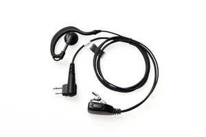 Ghook Motorola G-shaped ear hook w. double line PTT Onset Headsets Surveillance - Picture 1 of 5