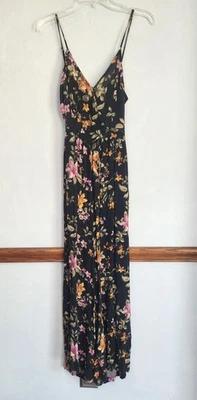 American Eagle Women's XS 1 Piece Pant Suit Black Floral - Image 1 of 4