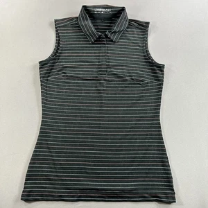 Nike Tank Top Damen Gr. Small schwarz gestreift Golf Polo Dri-Fit ärmellos - Bild 1 von 6
