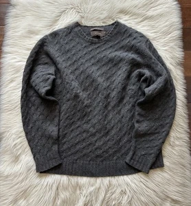 Tasso Elba Men's 100% Cashmere Cable-Knit Sweater Size Large Crew Neck Pullover - Picture 1 of 7
