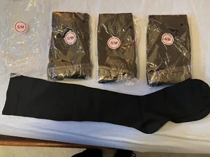 compression socks 20-30, men's, size s/m, knee high, black, 4 pairs, brand new - Picture 1 of 1