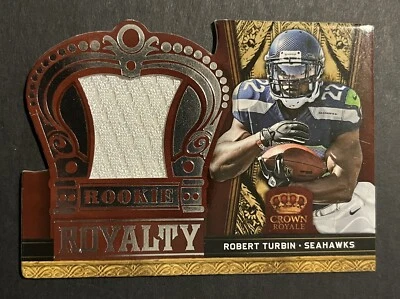 2012 Panini Crown Royale Rookie Royalty Materials Robert Turbin /149 #27 - Image 1 of 2