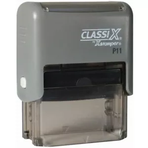 Classix P11 kundenspezifischer Rücksendeadressstempel 3 Zeilen selbstfärbend (ideal 50 oder 4911 - Bild 1 von 1